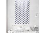 Abakuhaus Arazzo E Copriletto Con Motivo Barca A Vela, Design Minimalista Con Barca In Morbido Tessuto Microfibra Lavabile Senza Scolorimento, Stampa Digitale, 140 X 230 Cm, Blu Viola Azzurro