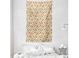 Abakuhaus Tappeto Natalizio E Copriletto, Stampa Vintage Party In Morbido Tessuto Microfibra Lavabile Senza Scolorimento Stampa Digitale, 140 X 230 Cm, Multicolore