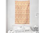 Abakuhaus Arazzo E Copriletto Autunnale, Fiori Autunnali Naturali In Morbido Tessuto Microfibra Lavabile Senza Scolorimento, Stampa Digitale, 140 X 230 Cm, Ruggine Senape E Arancione