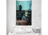 Abakuhaus Old Hollywood Arazzo E Copriletto, Clapper Da Cinema In Morbido Tessuto Microfibra Lavabile Senza Scolorimento Stampa Digitale, 140 X 230 Cm, Multicolore