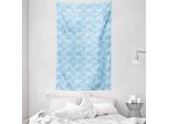 Abakuhaus Aereo Arazzo E Copriletto, Cielo Nuvoloso Nursery In Morbido Tessuto Microfibra Lavabile Senza Scolorimento Stampa Digitale, 140 X 230 Cm, Azzurro Blu Navy