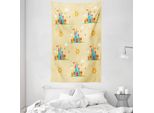 Abakuhaus Arazzo E Copriletto Fiabesco, Castello Medievale In Morbido Tessuto Microfibra Lavabile Senza Scolorimento, Stampa Digitale, 140 X 230 Cm, Multicolore