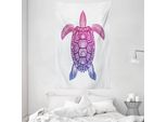 Abakuhaus Arazzo E Copriletto Tartaruga, Animale Totemico In Morbido Tessuto Microfibra Lavabile Senza Scolorimento, Stampa Digitale, 140 X 230 Cm, Multicolore
