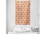Abakuhaus Arazzo Autunnale E Copriletto, Colori Caldi Foglie In Morbido Tessuto Microfibra Lavabile Senza Scolorimento Stampa Digitale, 140 X 230 Cm, Multicolore
