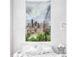 Abakuhaus Minnesota Arazzo E Copriletto, Downtown Saint Paul In Morbido Tessuto Microfibra Lavabile Senza Scolorimento Stampa Digitale, 140 X 230 Cm, Multicolore