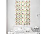 Abakuhaus Arazzo E Copriletto Con Motivo Vegetale, Cavolo Vegetariano In Morbido Tessuto Microfibra Lavabile Senza Scolorimento, Stampa Digitale, 140 X 230 Cm, Multicolore