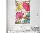 Abakuhaus Asta Tappezzeria E Copriletto, Grafica Vintage In Morbido Tessuto Microfibra Lavabile Senza Scolorimento, Stampa Digitale, 140 X 230 Cm, Multicolore