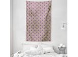 Abakuhaus Arazzo E Copriletto In Stile Vittoriano, Sintesi Stile Damasco In Morbido Tessuto Microfibra Lavabile Senza Scolorimento Stampa Digitale, 140 X 230 Cm, Fucsia Verde Chiaro