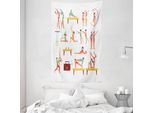 Abakuhaus Arazzo E Copriletto, Cavallo Laterale Ribbon In Morbido Tessuto Microfibra Lavabile Senza Scolorimento Stampa Digitale, 140 X 230 Cm, Multicolore
