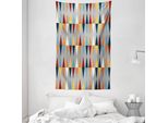 Abakuhaus Arazzo E Copriletto Retrò, Motivi A Triangoli E Rombi In Morbido Tessuto Microfibra Lavabile Senza Scolorimento Stampa Digitale, 140 X 230 Cm, Multicolore