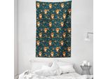 Abakuhaus Arazzo E Copriletto Pine Cone, Cesto Fox Di Lamponi In Morbido Tessuto Microfibra Lavabile Senza Scolorimento, Stampa Digitale, 140 X 230 Cm, Multicolore