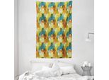 Abakuhaus Arazzo Geometrico E Copriletto, Motivi Circolari Astratti In Morbido Tessuto Microfibra Lavabile Senza Scolorimento Stampa Digitale, 140 X 230 Cm, Multicolore