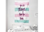 Abakuhaus Citazione Arazzo E Copriletto, Acquerello Stripes Testo In Morbido Tessuto Microfibra Lavabile Senza Scolorimento Stampa Digitale, 140 X 230 Cm, Pale Pink Seafoam Plum