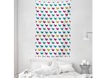 Abakuhaus Arazzo E Copriletto, Motivo Tribale Folcloristico In Morbido Tessuto Microfibra Lavabile Senza Scolorimento, Stampa Digitale, 140 X 230 Cm, Multicolore