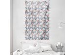Abakuhaus Arazzo Floreale E Copriletto, Nostalgic Graceful Nature In Morbido Tessuto Microfibra Lavabile Senza Scolorimento Stampa Digitale, 140 X 230 Cm, Multicolore