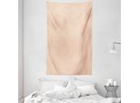 Abakuhaus Arazzo Geometrico E Copriletto, Design Monocromatico In Morbido Tessuto Microfibra Lavabile Senza Scolorimento, Stampa Digitale, 140 X 230 Cm, Arancione E Bianco