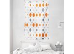Abakuhaus Arazzo Geometrico E Copriletto, Motivi Astratti Esagonali In Morbido Tessuto Microfibra Lavabile Senza Scolorimento, Stampa Digitale, 140 X 230 Cm, Arancione Grigio Grigio Chiaro