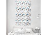 Abakuhaus Arazzo E Copriletto Nautico, Animali Marini Sottomarini In Morbido Tessuto Microfibra Lavabile Senza Scolorimento Stampa Digitale, 140 X 230 Cm, Multicolore