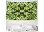 Abakuhaus Arazzo Verde, Stile Retrò Astratto In Morbido Tessuto Microfibra Lavabile Senza Scolorimento, Stampa Digitale, 230 X 140 Cm, Verde