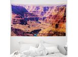 Abakuhaus Arazzo Americano, Grand Canyon View Usa In Morbido Tessuto Microfibra Lavabile Senza Scolorimento Stampa Digitale, 230 X 140 Cm, Marrone