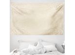 Abakuhaus Arazzo Vittoriano, Damasco Monocromatico In Morbido Tessuto Microfibra Lavabile Senza Scolorimento Stampa Digitale, 230 X 140 Cm, Crema