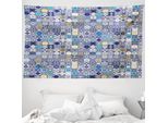 Abakuhaus Arazzo Marocchino, Vendemmia Mediterranea In Morbido Tessuto Microfibra Lavabile Senza Scolorimento Stampa Digitale, 230 X 140 Cm, Multicolore
