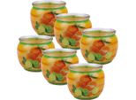 Candele Profumate Motivo 6-Pack In Un Barattolo, Lunga Durata Di Combustione E Profumo Piacevole ( Agrumi)