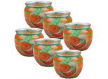 Candele Profumate Motivo 6-Pack In Un Barattolo, Lunga Durata Di Combustione E Profumo Piacevole ( Melone Fresco)
