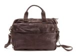 Harold's Pelle Borsa Da Ufficio Laptop Bag Con Scomparto Per Laptop Submarine Businessbag Brown Marrone Scuro