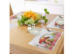 Tovagliette Abakuhaus A Forma Di Fungo, Piccola Casetta A Forma Di Fungo Nel Giardino Di Fiori, Arcobaleno, Alberi Da Frutto, Circo, Tende, Palloncini, Decorazioni Da Tavola In Tessuto Resistente Al Lavaggio Per La Sala Da Pranzo E La Cucina, Multicolore