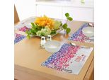 Abakuhaus Tovagliette, Cuori E Messaggi D'amore Romantico San Valentino Ispirato Alla Primavera Allegro Arte, Tiscjdeco In Tessuto Resistente Ai Colori Per La Sala Da Pranzo E La Cucina, Multicolore