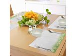 Tovagliette Abakuhaus Con Motivo Floreale, Margherite Nell'erba Su Sfondo Semplice - Stampa Floreale Moderna In Stile Country, Decorazioni Da Tavola In Tessuto Resistente Allo Scolorimento Per La Sala Da Pranzo E La Cucina, Giallo, Bianco, Verde