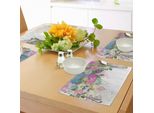 Tovagliette Abakuhaus Con Motivi Floreali, Disegnate A Mano, Stampa Floreale, Ispirazione Naturale, Stile Vintage BohéMien, Decorazioni Da Tavola In Tessuto Resistente Ai Colori Per La Sala Da Pranzo E La Cucina, Viola E Bianco.