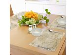 Abakuhaus Tovagliette Beige, Assortimento Di Rose In Fiore E Farfalle Su Sfondo Grunge Retrò, Tovaglietta Decorativa In Tessuto Resistente Ai Colori Per La Sala Da Pranzo E La Cucina, Beige