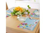Abakuhaus Tovagliette Da Circo, Tenda Da Circo E Palloncini Nuvole Horizon Skyline Fantasy Party Divertimento Intrattenimento, Tiscjdeco In Tessuto Resistente Ai Colori Per La Sala Da Pranzo E La Cucina, Multicolore
