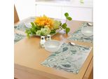 Tovagliette Abakuhaus Paisley, Motivi Floreali Paisley Invecchiati Su Sfondo Artistico Retrò In Stile Persiano, Tiscjdeco In Tessuto Resistente Al Lavaggio Per La Sala Da Pranzo E La Cucina, Verde Alloro