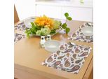 Tovagliette Abakuhaus Paisley, Motivo Paisley Persiano Vintage Su Sfondo Neutro Con Ispirazione Etnica Hippie, Tiscjdeco In Tessuto Resistente Al Lavaggio Per La Sala Da Pranzo E La Cucina, Multicolore