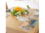 Abakuhaus Tovagliette Europee, Canal Grande A Venezia Italia Stampa Boho Con Panorama Storico Europeo, Torre Cittadina, Tiscjdeco In Tessuto Resistente Ai Colori Per La Sala Da Pranzo E La Cucina, Multicolore