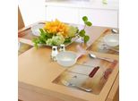 Tovagliette Abakuhaus Con Colibrì, Amaca Rossa E Colibrì In Una Tranquilla Scena Fiabesca Su Un Lago, Decorazione Da Tavola In Tessuto Resistente Al Lavaggio Per La Sala Da Pranzo E La Cucina, Rosso Bordeaux Arancione