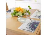 Abakuhaus Tovagliette Peacock, Illustrazioni Di Pavoni, Decorazioni Esotiche Con Piume Di Animali, Stile Vintage Orientale, Tiscjdeco In Tessuto Resistente Al Lavaggio Per La Sala Da Pranzo E La Cucina, Blu Viola Verde Rosa