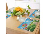 Tovagliette Fantasia Abakuhaus, Fantasia Dolciumi Con Deliziosi Lecca-Lecca E Caramelle, Simpatica Stampa Divertente, Tiscjdeco In Tessuto Resistente Al Lavaggio Per Sala Da Pranzo E Cucina, Verde Blu Rosso