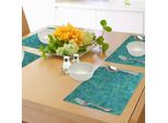 Tovagliette Abakuhaus Con Motivo Anatra Selvatica, Disegno Astratto A Mosaico Con Triangoli Irregolari E Motivo Geometrico Moderno, Decorazione Da Tavola In Tessuto Resistente Al Lavaggio Per Sala Da Pranzo E Cucina, Verde