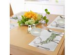 Abakuhaus Tovagliette Con Corna Di Cervo, Illustrazione Di Cervo Rosso Di Design, Alce, Verde, Giardino, Festa Tradizionale, Decorazione Da Tavola In Tessuto Resistente Al Lavaggio Per Sala Da Pranzo E Cucina, Verde, Marrone, Bianco