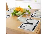 Tovagliette Abakuhaus Astrologia, Segno Zodiacale Ariete Con Elemento Artistico Grunge Illustrazione Venere, Tiscjdeco In Tessuto Resistente Ai Colori Per Sala Da Pranzo E Cucina, Bianco Nero