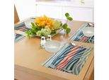 Abakuhaus Tovagliette Con Stampa Zebrata, Stampa Zebrata Colorata Su Un'illustrazione Rustica In Stile Country, Tiscjdeco In Tessuto Resistente Al Lavaggio Per La Sala Da Pranzo E La Cucina, Giallo Rosso