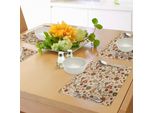 Tovagliette Abakuhaus Paisley, Design Floreale Con Motivi Primaverili Ed Elementi Paisley Oriental In Stile Etnico, Tiscjdeco In Tessuto Resistente Al Lavaggio Per La Sala Da Pranzo E La Cucina, Multicolore