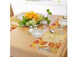 Tovagliette Abakuhaus Arancioni, Acero Autunnale Che Proietta Ombre Sull'acqua - Immagine Mistica, Magica E Artistica, Tessuto Lavabile E Resistente Allo Scolorimento Per Sala Da Pranzo E Cucina, Marrone Giallo Arancione