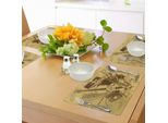 Tovagliette Abakuhaus, Accessori Musicali Jazz Con Sfondo Vintage In Stile Retrò Con Stampa A Tema Musicale, Tovagliette Decorative In Tessuto Resistente Allo Scolorimento Per La Sala Da Pranzo E La Cucina, Marrone Crema