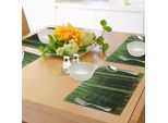 Tovagliette In Bambù Abakuhaus, Immagine Di Una Foresta Di Bambù Esotica E Fresca Con Stampa Artistica Tropicale, Tiscjdeco In Tessuto Resistente Al Lavaggio Per La Sala Da Pranzo E La Cucina, Verde