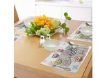 Tovagliette Abakuhaus Con Caricature, Elefante Caricaturale E Sfondo Floreale Con Gufi, Amore Per Gli Animali, Occhi Grandi, Ragazzi E Ragazze, Tiscjdeco In Tessuto Resistente Al Lavaggio Per La Sala Da Pranzo E La Cucina, Multicolore